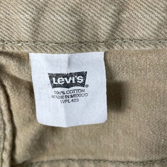 Tan Levi’s Button Fly Denim Jeans Size 38 ep EUC - Picture 7 of 8